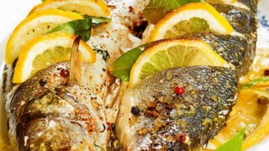 Branzino al forno con limone e erbe